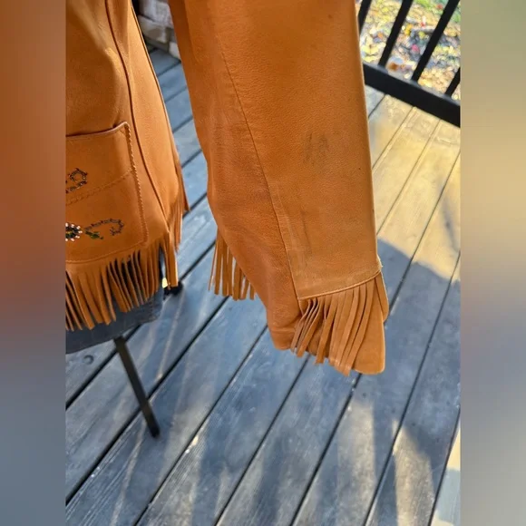 Rare Vintage Chris Line Originals 1940's/50's Era Fringe Deerskin Beaded Jacket - Picture 12 of 16